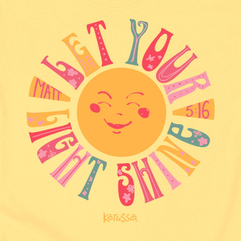 Kerusso Kids T-Shirt Let Your Light Shine: 4T / Banana