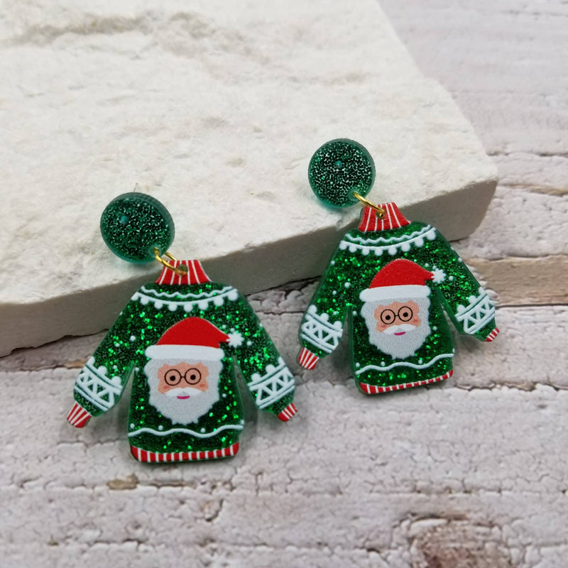 Confetti Sweater Christmas Earrings
