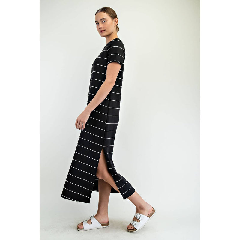 Maxine Striped Scuba Dress