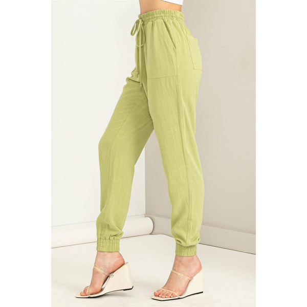 Linen Drawstring Jogger Pants