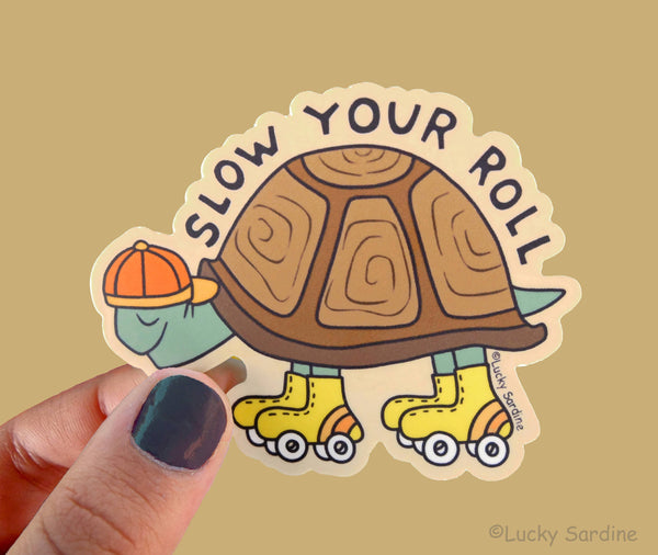 Tortoise Skate, Slow Your Roll Vinyl Sticker