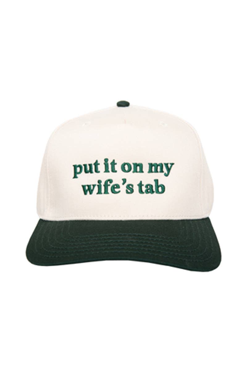 Put It On My Wife's Tab Men's Trucker Hats Vintage