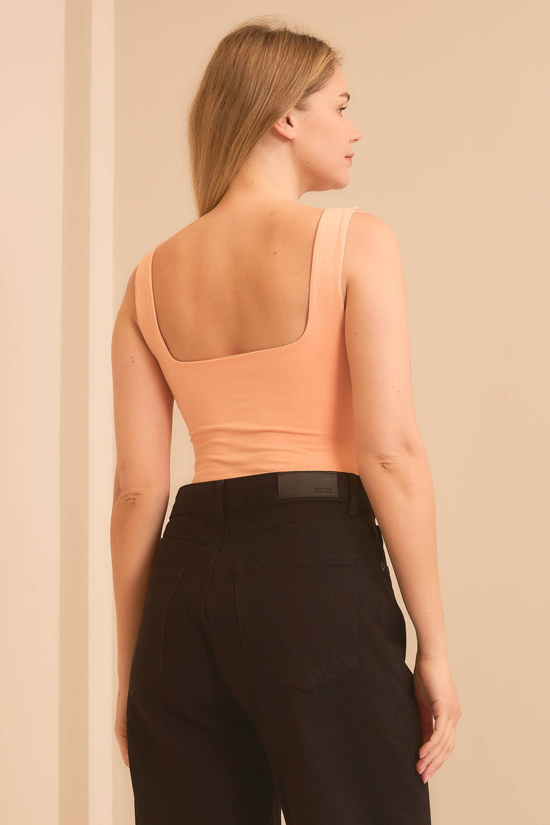 Dina Double Layered Tank- White