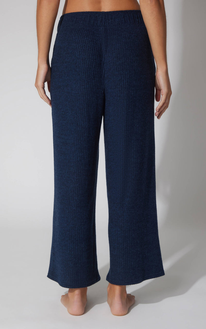 Rib Knit Wide Leg Pants