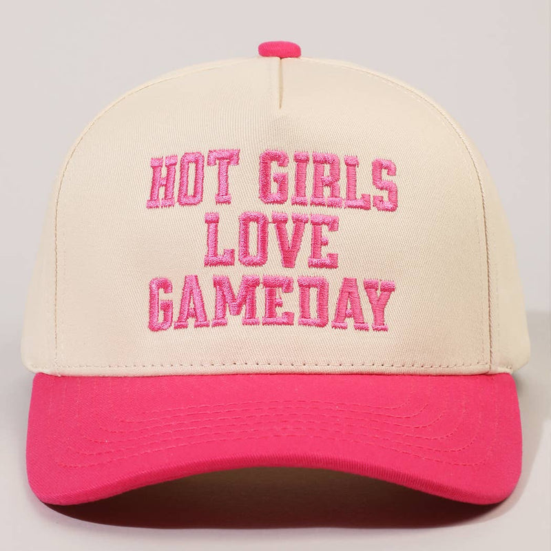HOT GIRLS LOVE GAMEDAY Embroidery Trucker Hat