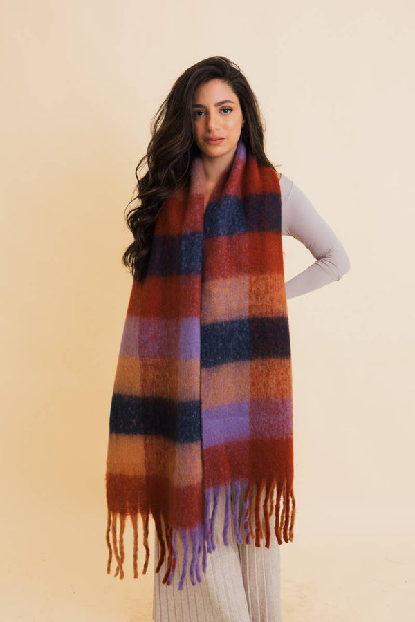 Cozy Breeze Oversized Fringe Scarf- Multiple