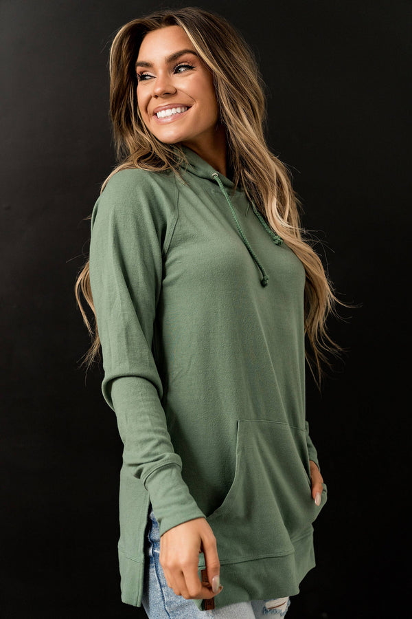 SideSlit Hoodie- Chive