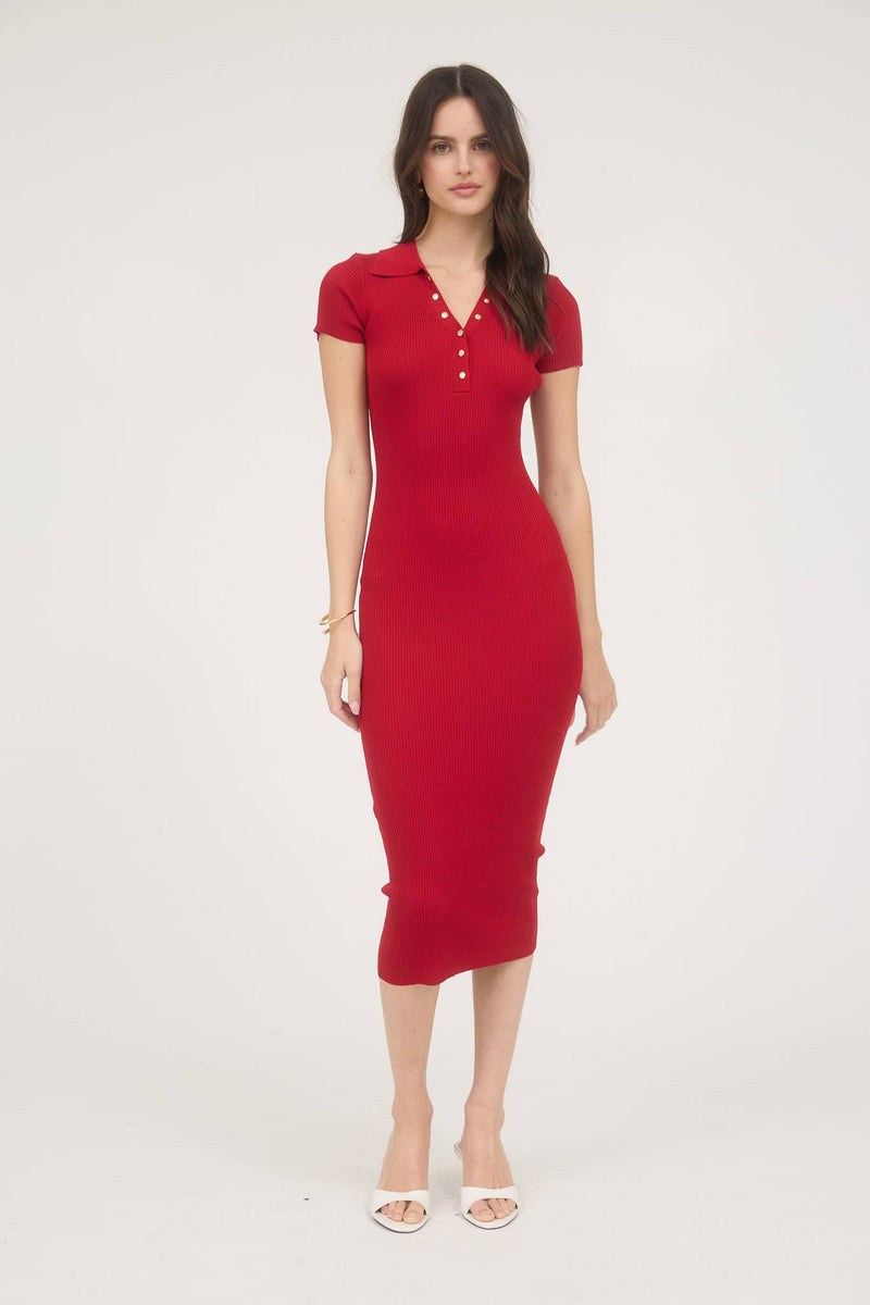 Kathryn Knit Midi Dress - bodycon