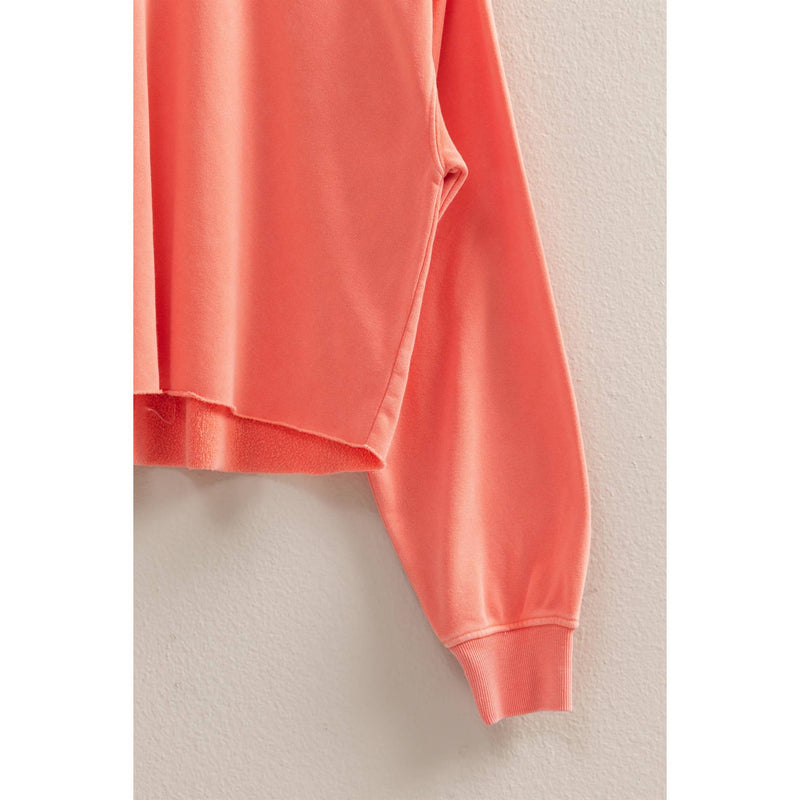 Nita Cropped Sweatshirt With Raw Hem