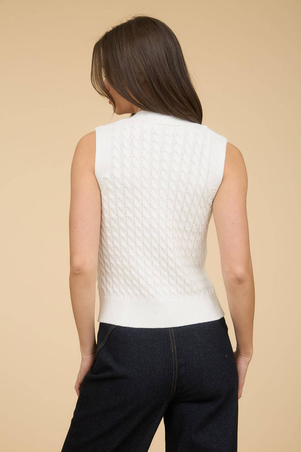 Bianca Cable Knit Vest