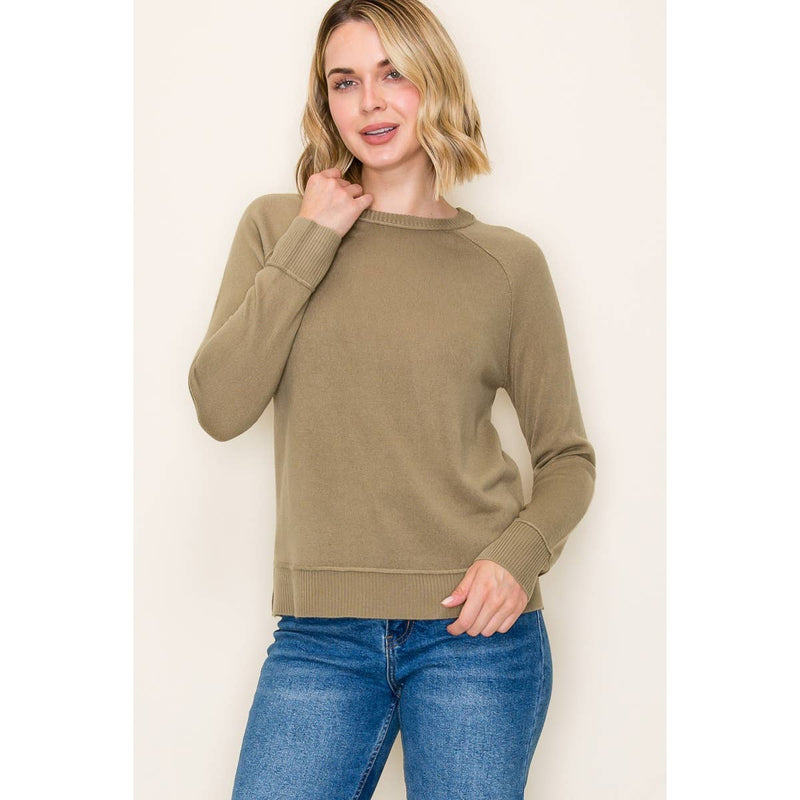 Slit Pullover Sweater