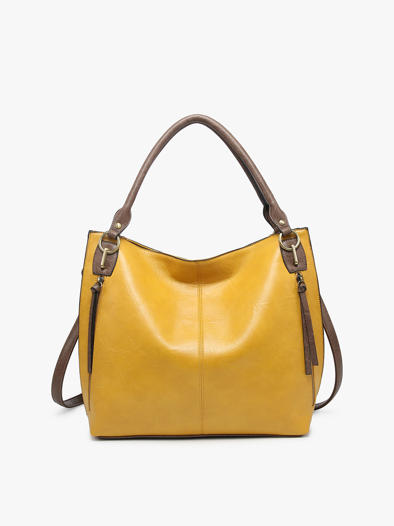 M1860DS Connar Distressed Side Pocket Tote