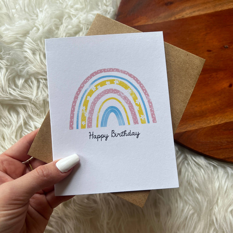 "Happy birthday"  birthday card
