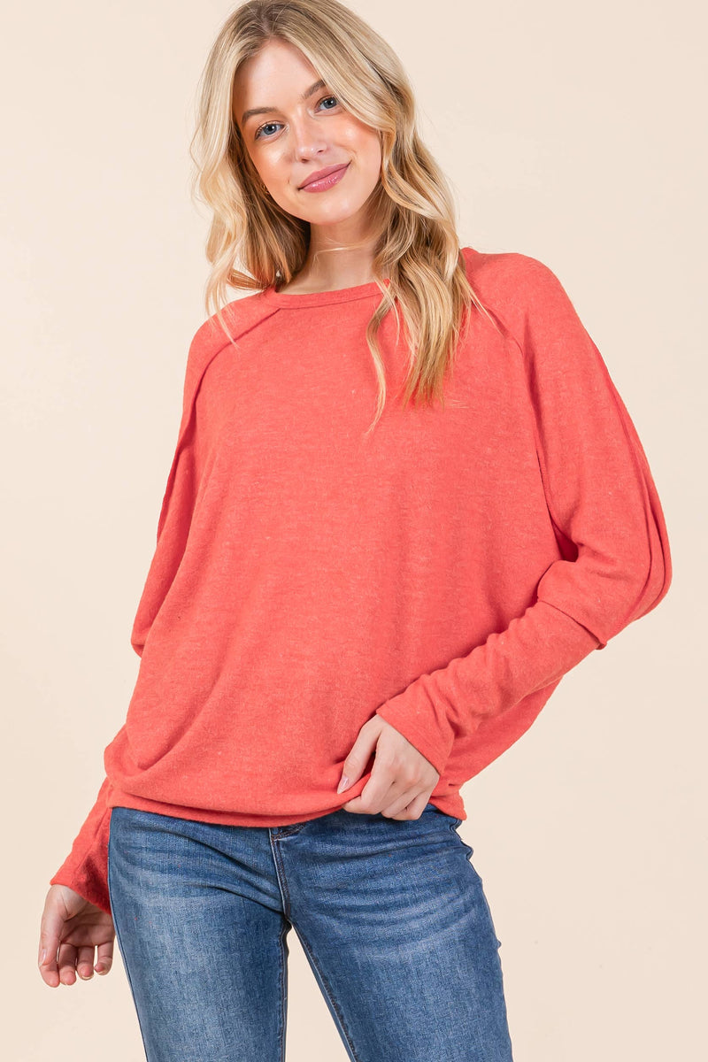 WOMEN'S ELEGANT COZY DOLMAN SWEATER