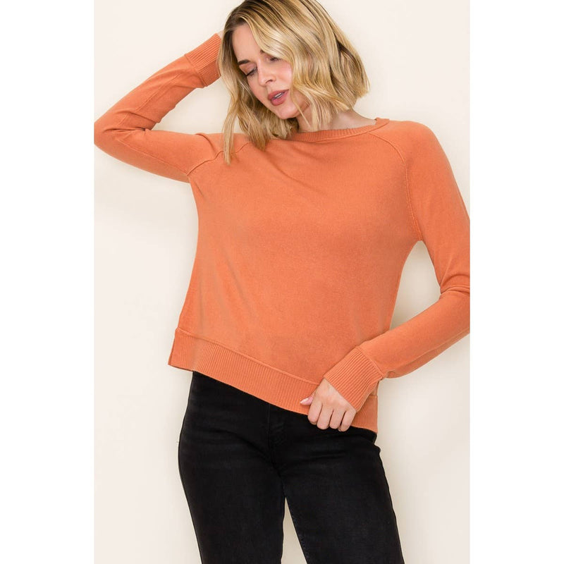 Slit Pullover Sweater