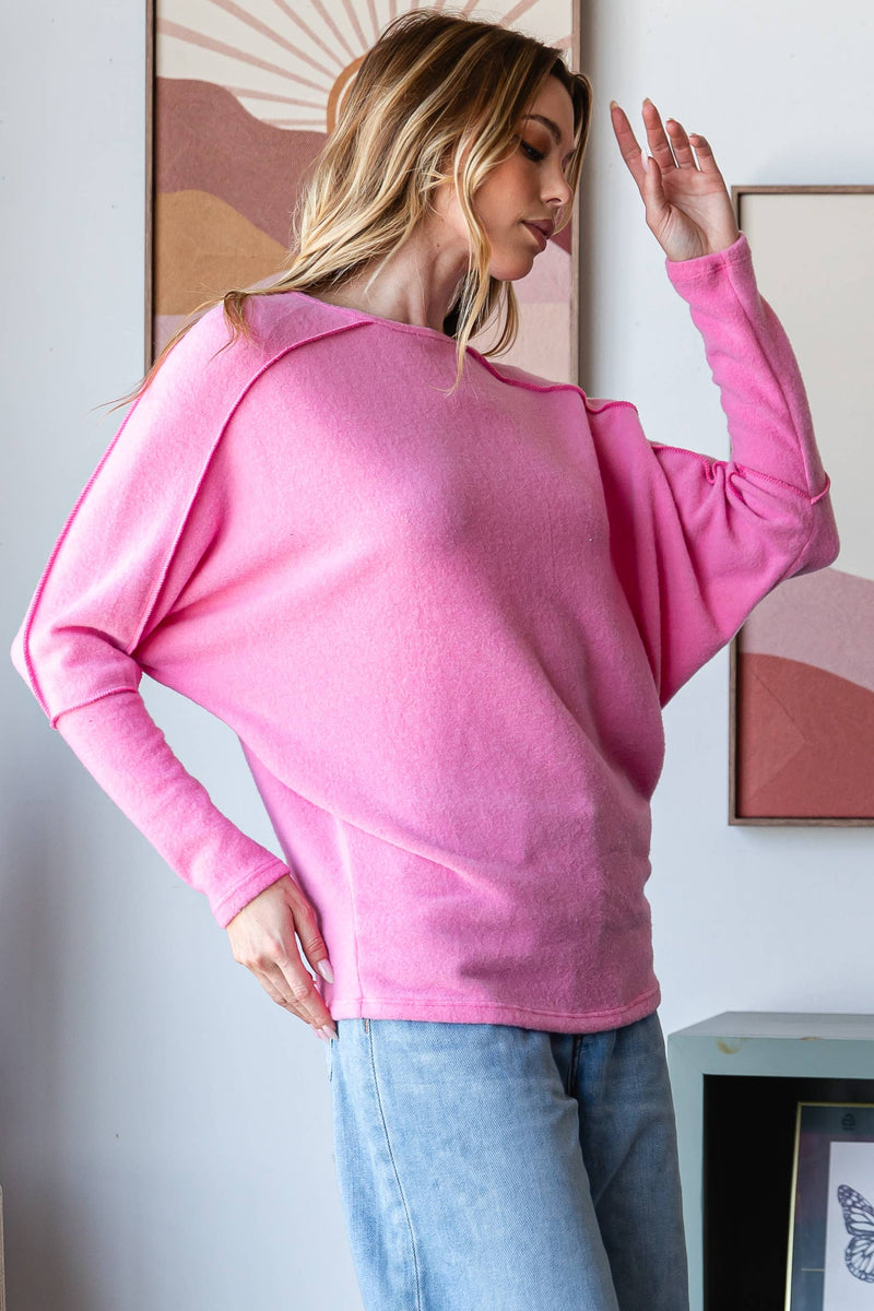 WOMEN'S ELEGANT COZY DOLMAN SWEATER