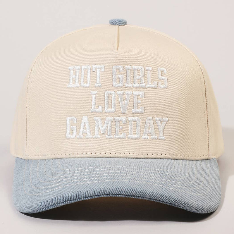 HOT GIRLS LOVE GAMEDAY Embroidery Trucker Hat