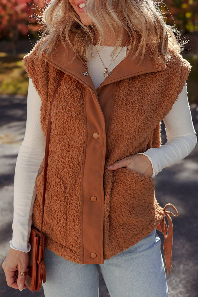 Faux Fur Tie Vest