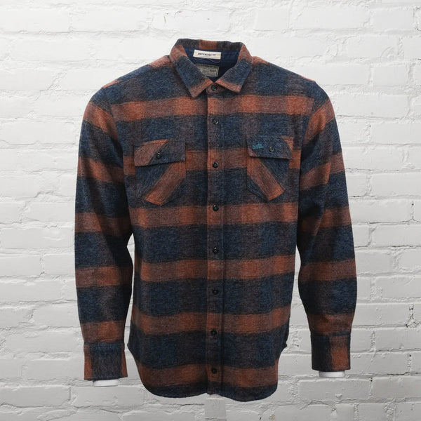 Men's Outback Flannel-Orange/Charcoal