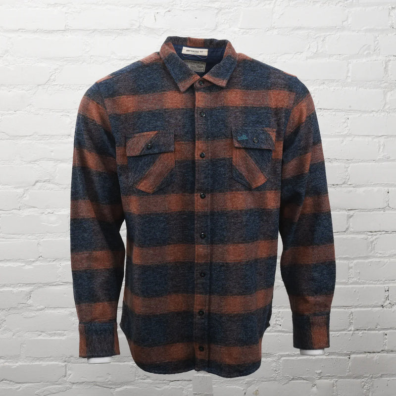 Men's Outback Flannel-Orange/Charcoal