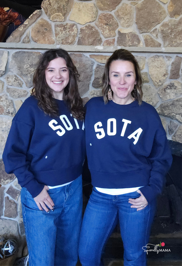 Sota Navy Cropped Crew