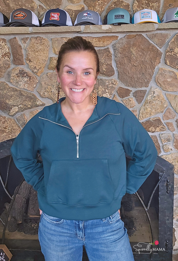 Bethany Scuba Half Zip Sweatshirt