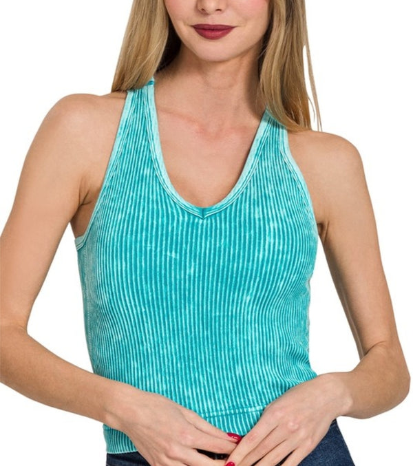 Sarabelle Cropped Racerback Tank- Multiple