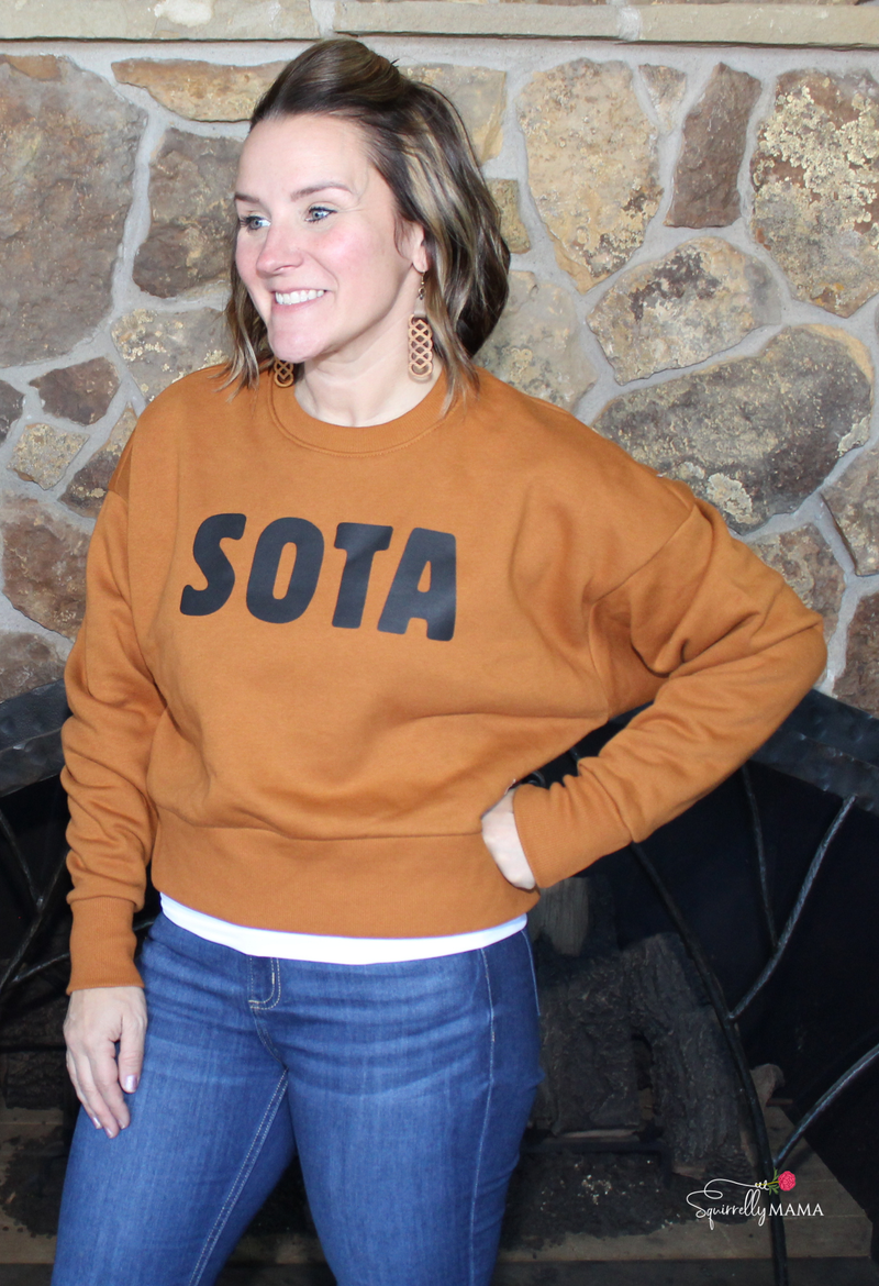 Sota Cropped Crew- Camel