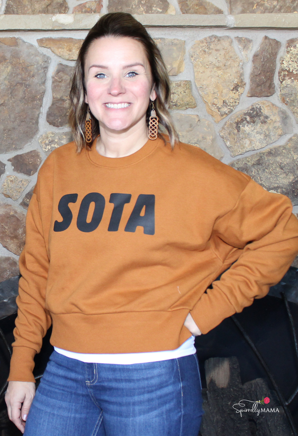 Sota Cropped Crew- Camel