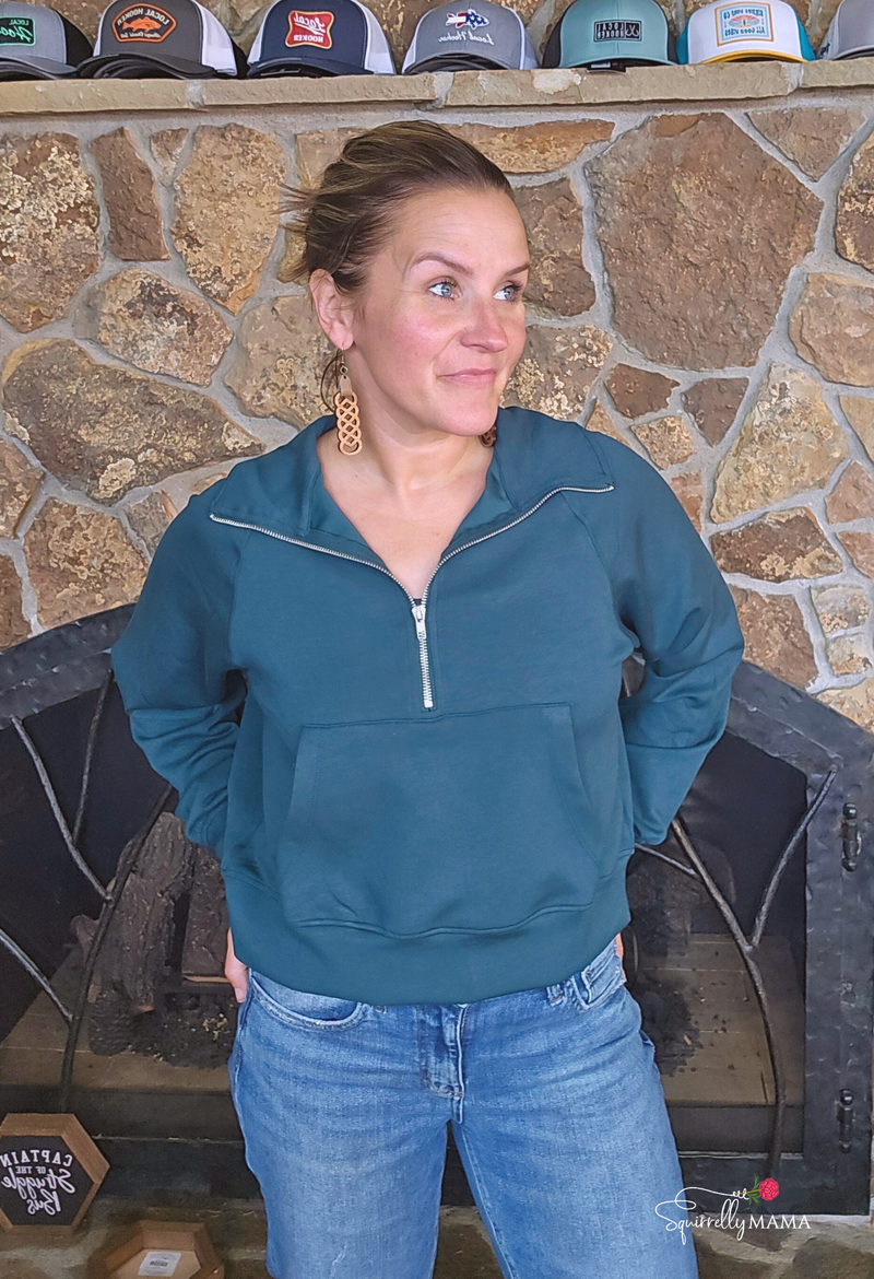 Bethany Scuba Half Zip Sweatshirt