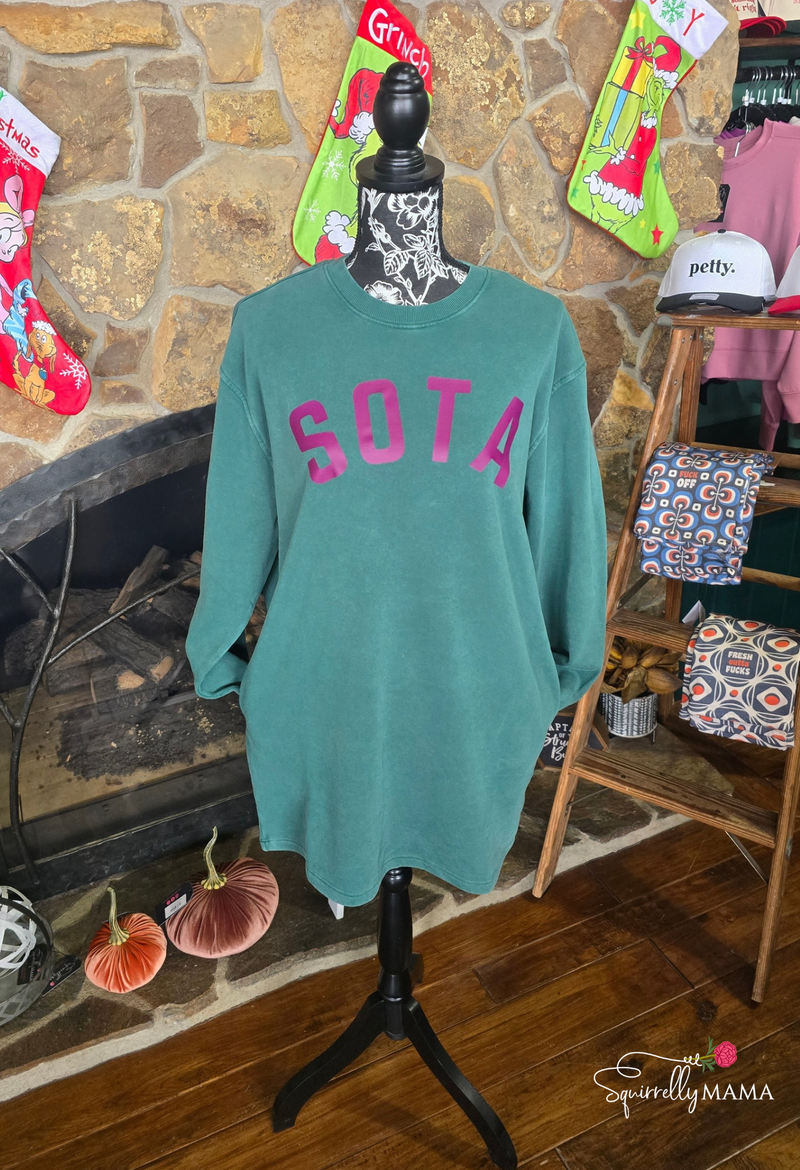 Maroon Sota Crew Sweater dress