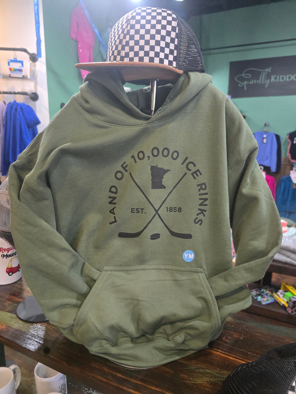 10k Rinks Youth Hoodie-Sage
