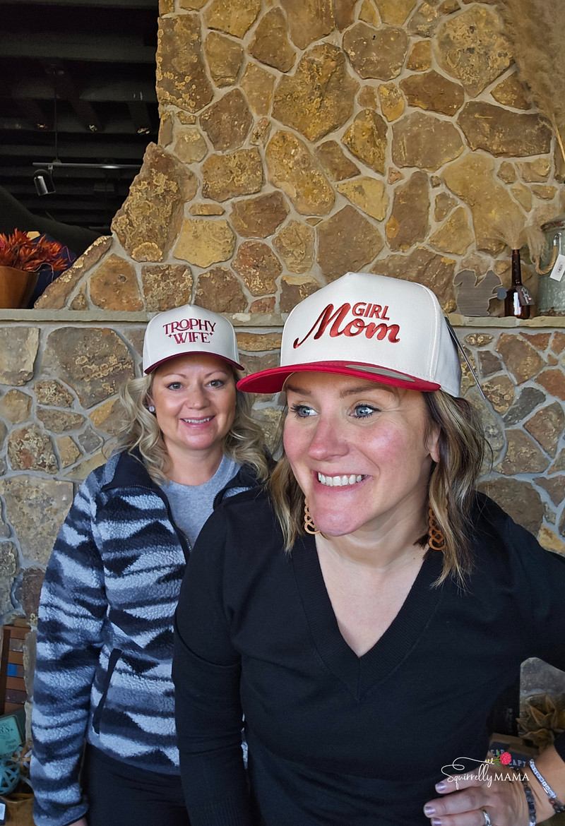 Girl Mom Trucker- Red/Beige