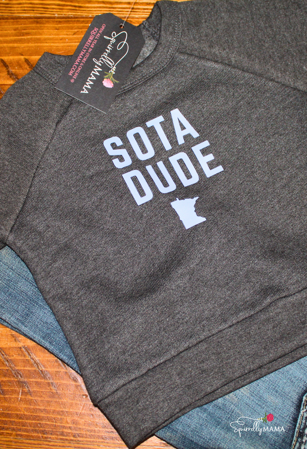 Sota Dude Toddler Crewneck-Charcoal/Blue