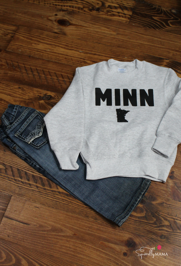 Minn Youth Crew- Heathered Gray/Black