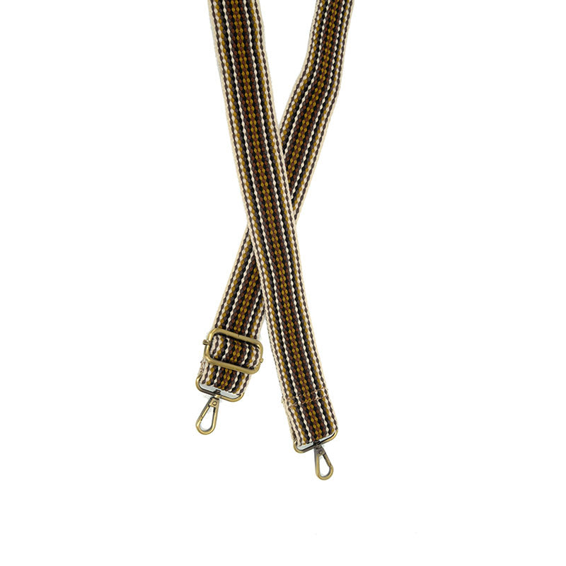 Mustard/Black Woven Guitar Strap