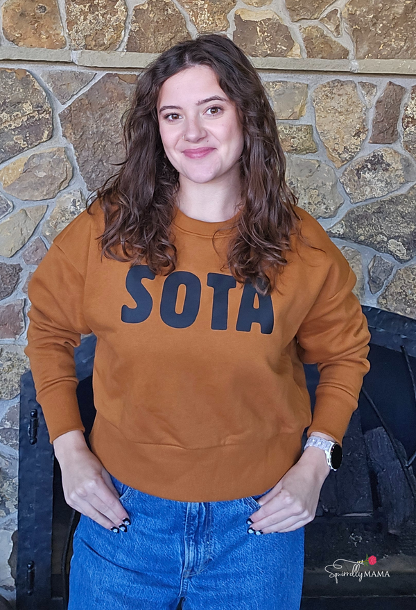 Sota Cropped Crew- Camel