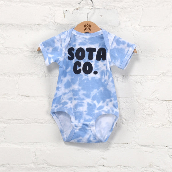 Tie Dye Sota Onesie-Blue