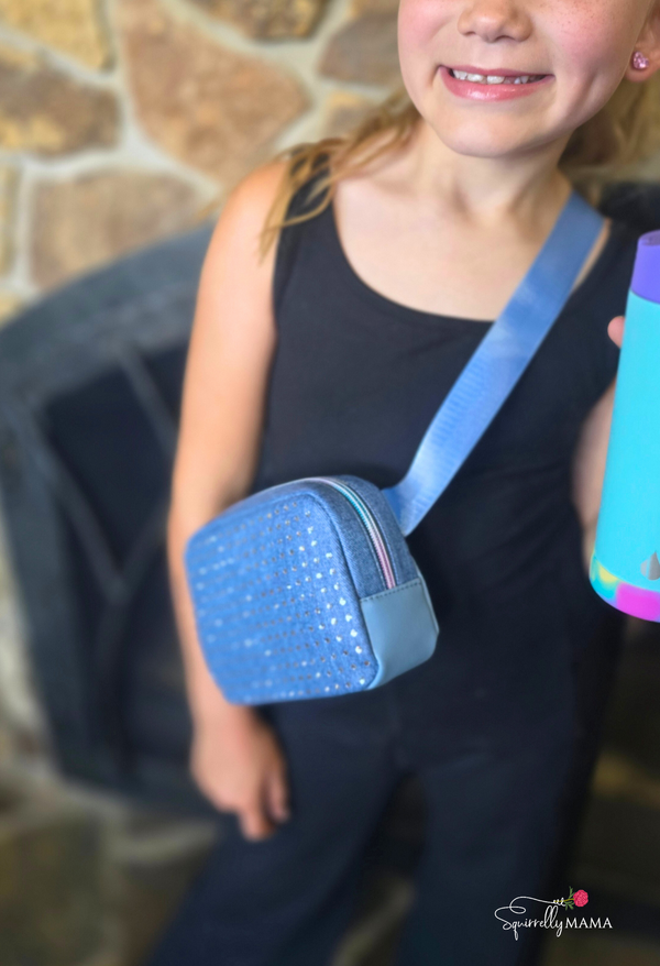 Rhinestone Denim Fanny Pack
