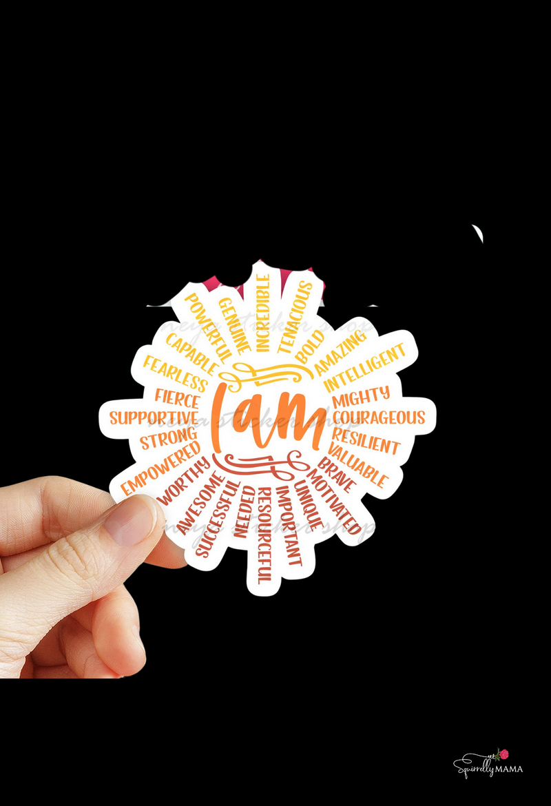 Positive Affirmations Sticker, Motivational, Inspirational: 3"