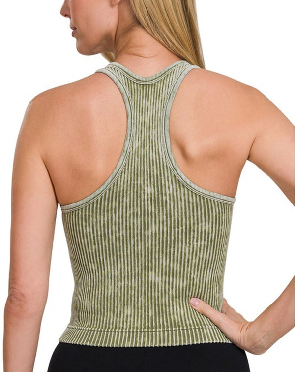 Sarabelle Cropped Racerback Tank- Multiple