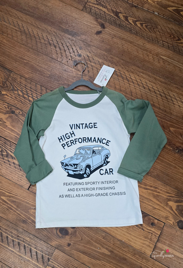 Youth Vintage Auto Raglan