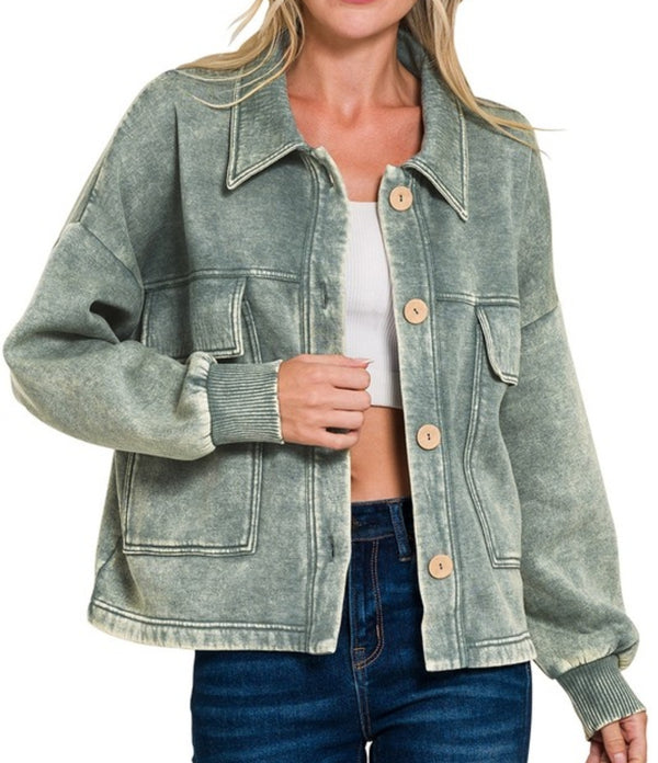 Anna Washed Shacket