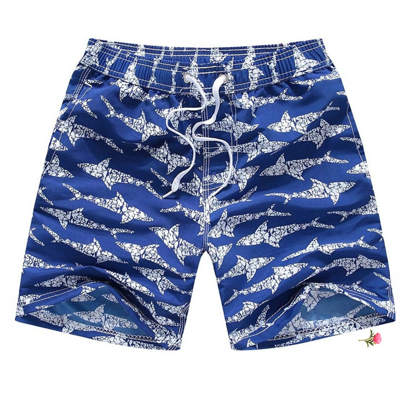 Boys Swin Shorts-Blue Shark