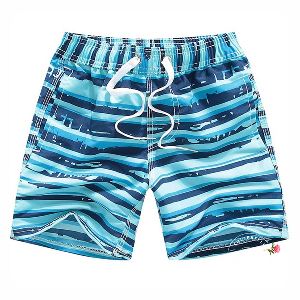 Boys Swim Short- Blue Stripe
