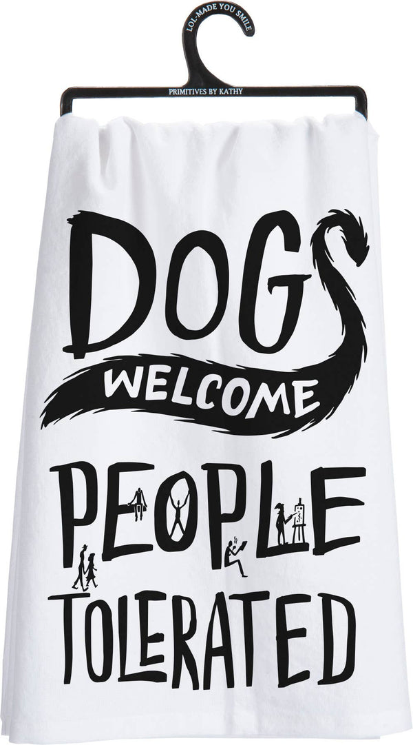 Dogs Welcome Kitchen Towel
