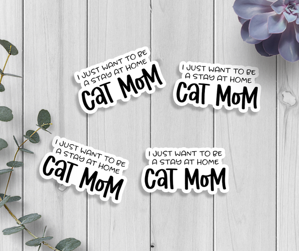 Cat Mom 2" Sticker