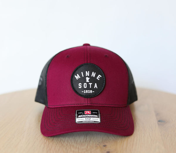 Minnesota Baseball Hat- Burgundy/Black