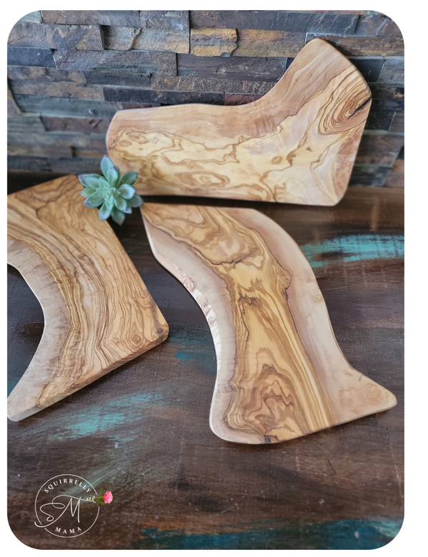 Olive wood rustic cutting board
