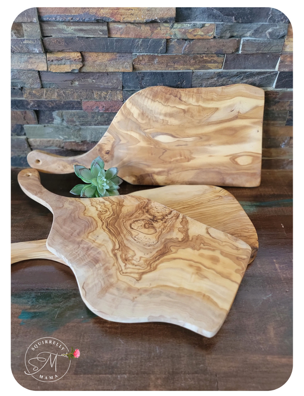 Olive Wood Rustic Cheese Board